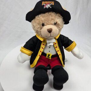 Build A Bear Sir Buccaneer Bear Pittsburgh Pirates  Teddy Stuffed Animal 13"